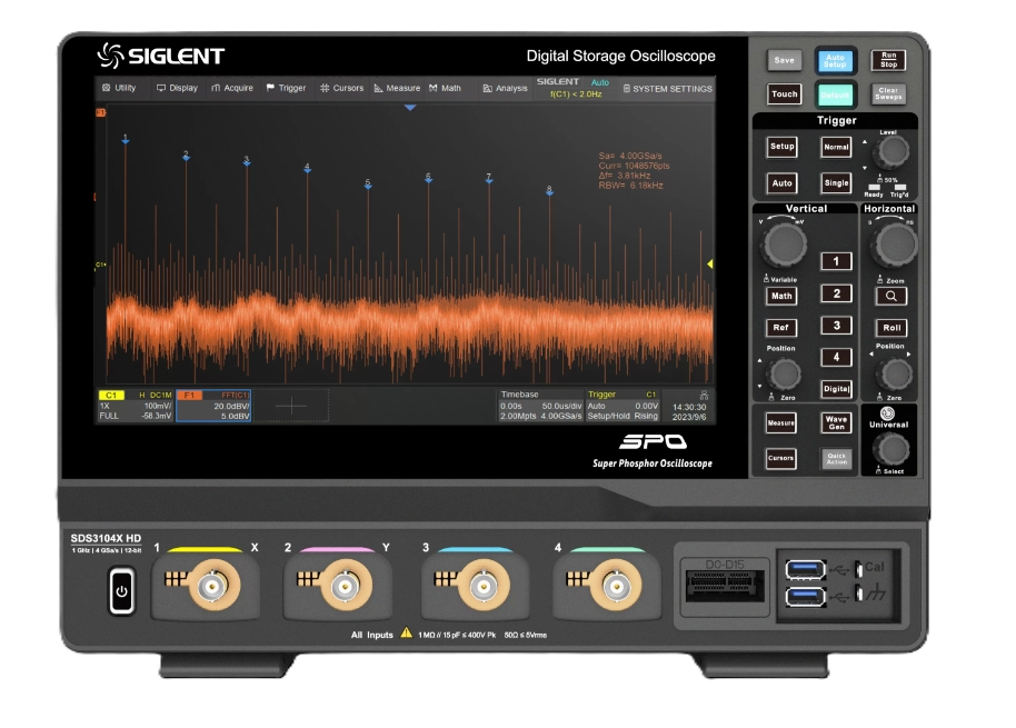 ��ꖿƼ� SDS3104X  �����ܔ�(sh��)��ʾ����/�����s�ԈD